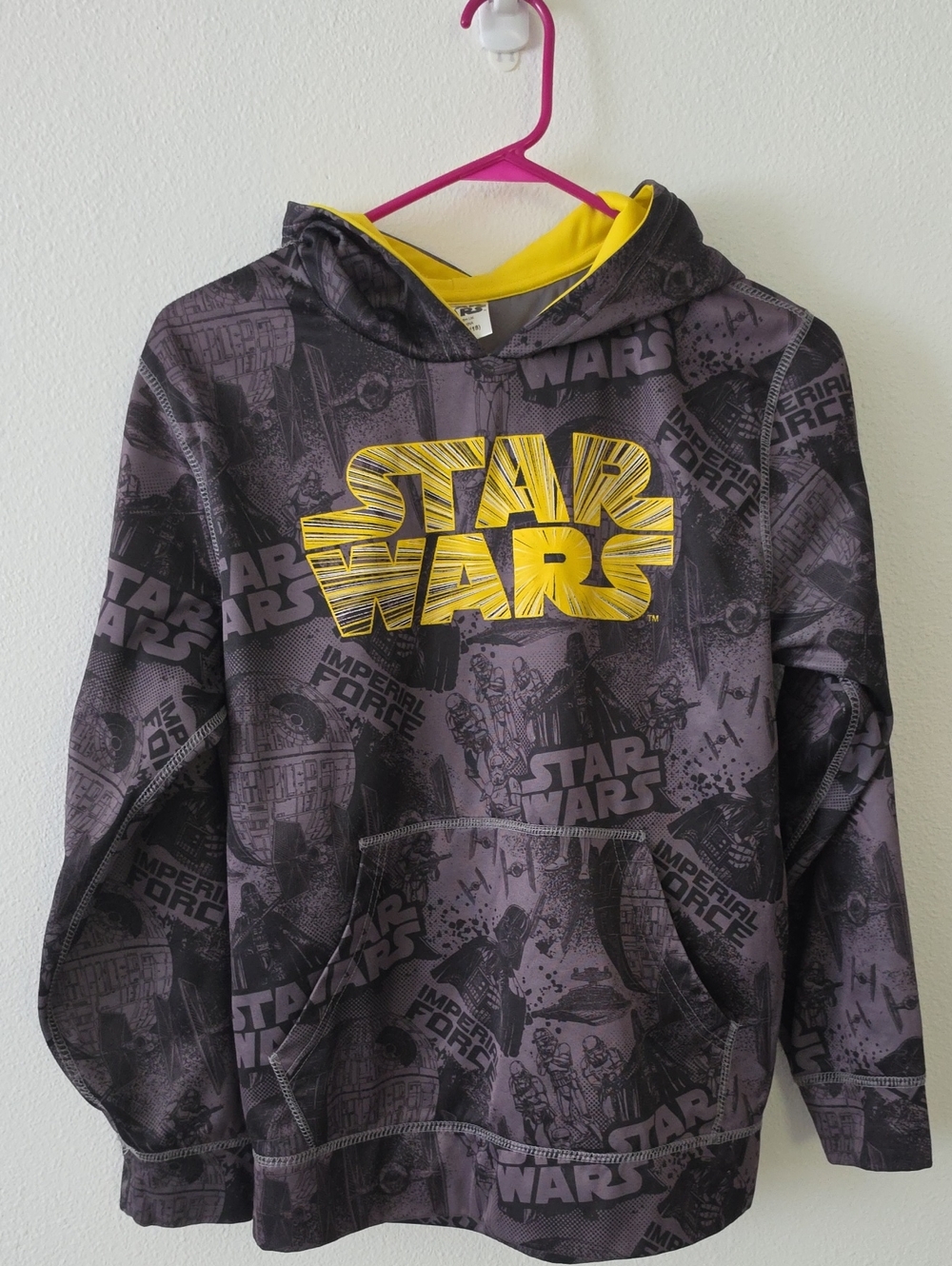 Star Wars Black and Yellow Kids Pullover Hoodie